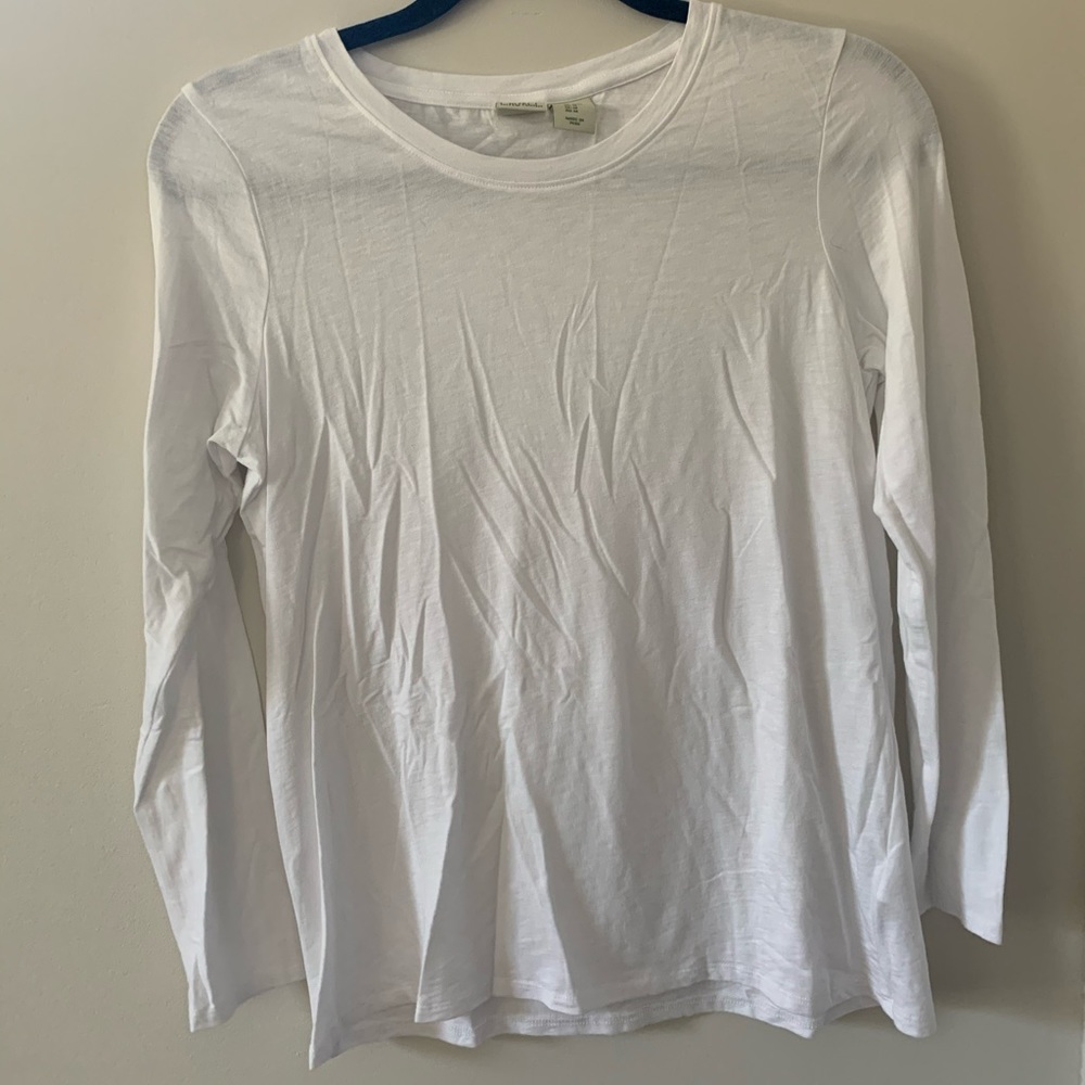 White Long Sleeve Basic T-shirt